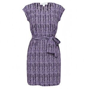 Amour Vert Orchidee Silk Tunic Dress in Dash Print - sz Small